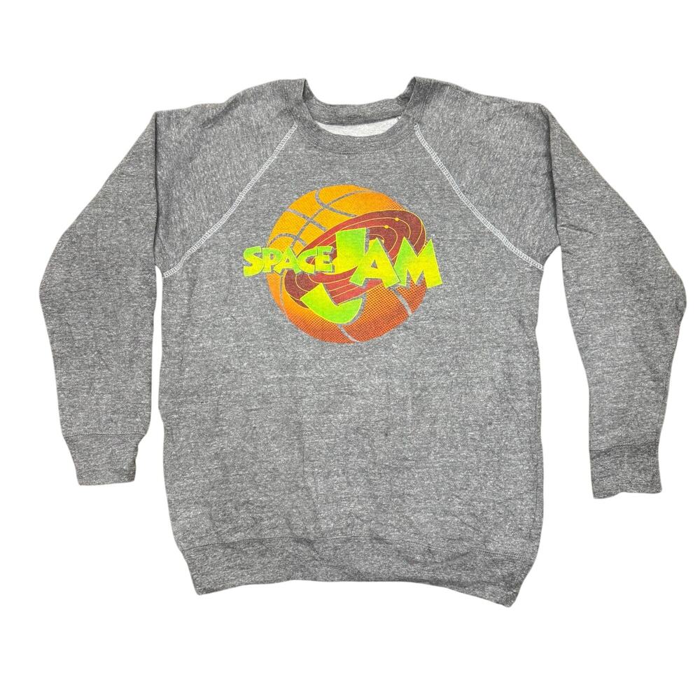 Space Jam Crew Neck M Medium Sweater Pull Over Gray Nba